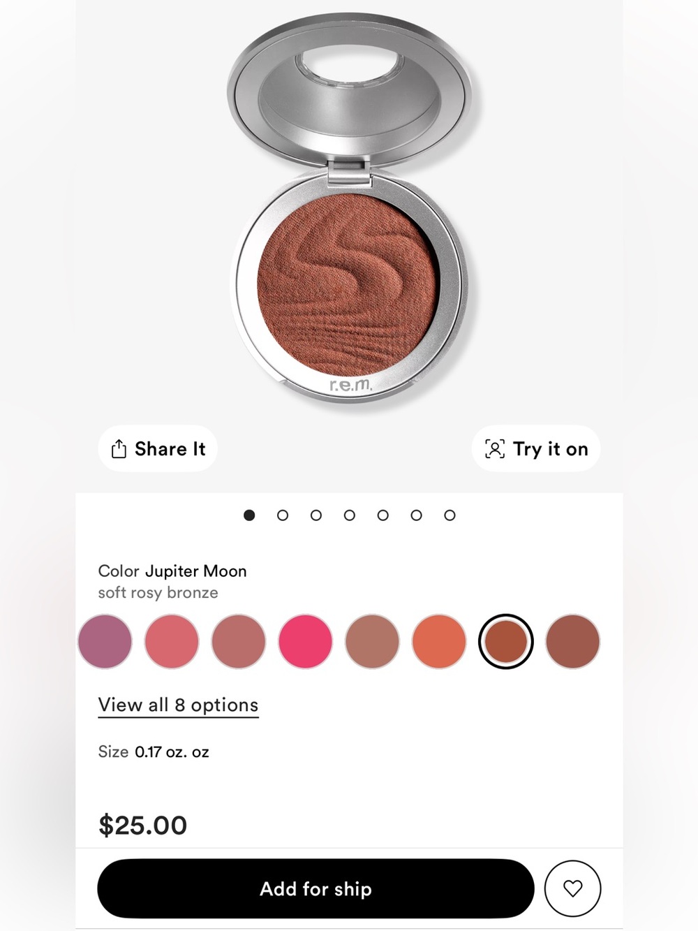 NIB r.e.m beauty Hypernova Satin Matte Blush - Jupiter Moon (BRAND NEW)